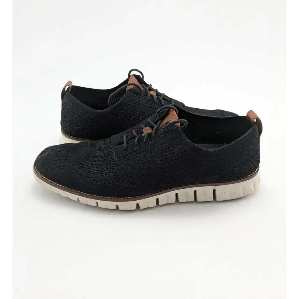 Mens Cole Haan ZeroGrand Black Stitchlite Knit Dress‎ Shoes C24948 Size 9.5
